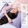 Picture of Bedsure King Size Satin Pillowcase Set of 2 - Lilac Silky Pillow Cases for Hair and Skin 20x36 Inches, Pillow Covers with Envelope Closure, Similar to Silk Pillow Cases, Gifts for Women Men