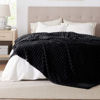 Picture of Bedsure King Size Blanket for Bed - GentleSoft Cozy Soft Blankets for Women, Cute Large Fleece Throws for Girls, Black, 108x90 Inches