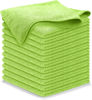 Picture of USANOOKS Microfiber Cleaning Cloth Light Green - 12 Pcs 12.5"x12.5" - High Performance - 1200 Washes, Ultra Absorbent Towels Weave Grime & Liquid for Streak-Free Mirror Shine - Car Washing Cloth