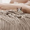 Picture of Bedsure Mocha Meringue Fleece Blanket for Couch - GentleSoft Cozy Soft Blankets for Women, Cute Small Throws for Girls, 108x90 Inches