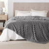 Picture of Bedsure Frost Gray Fleece Blanket for Couch - GentleSoft Cozy Soft Blankets for Women, Cute Small Throws for Girls, 108x90 Inches