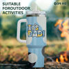 Picture of 34HD Father Day Dad Gifts from Daughter Son Wife, Dad 40 Oz Tumbler with Handle and Straw, Funny Gifts for New Dad Bonus Dad Stepdad Papa Father in Law Husband