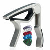 Picture of WINGO Guitar capo for 6 String Steel Acoustic and Electric Guitars with 5 Picks for Free,Silver