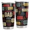 Picture of 34HD Funny Gifts for Dad, Dad Tumbler with Lid 20 oz Stainless Steel, Dad Birthday Gifts from Daughter Son, Husband Gifts from Wife, Jokes Gifts for Men, New Dad Gifts
