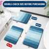 Picture of OLANLY Luxury Toilet Rugs U-Shaped 24x20, Extra Soft and Absorbent Microfiber Bathroom Rugs, Non-Slip Plush Shaggy Bath Mat, Machine Wash Dry, Contour Bathroom Mats for Toilet Base, Peacock Blue