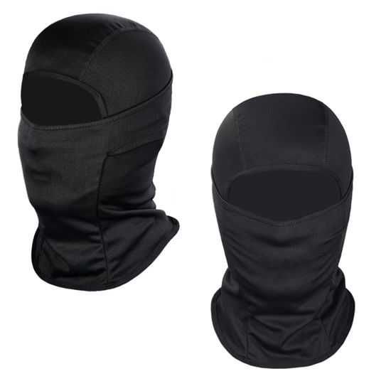 Picture of Achiou Ski Mask for Men Women, Summer Balaclava Face Mask, Shiesty Mask UV Protector Lightweight for Motorcycle Snowboard Black