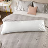 Picture of Bedsure Body Pillow Cover 20x54 Inches - Pure White Satin Similar to Silk Pillowcase for Hair and Skin, Cooling and Silky Long Body Pillow Pillowcase with Envelope Closure, Gifts for Women Men