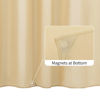 Picture of ALYVIA SPRING Stall Fabric Shower Curtain Liner Waterproof - Soft & Lightweight Small Shower Curtain with Magnets for Narrow Stall Size, Machine Washable - 36x72, Khaki