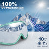 Picture of findway Ski Goggles OTG - Over Glasses Snow/Snowboard Goggles for Men, Women & Youth - 100% UV Protection
