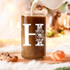 Picture of Coolife Initial Glass Cup, Monogrammed Gifts for Women, 16 oz Glass Cups w/Lids Straws, Iced Coffee, Smoothie Beer Glass Tumbler w/Straw Lid, Personalized Christmas, Birthday Gifts for Her Mom Friend