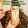 Picture of Coolife Initial Glass Cup, Monogrammed Gifts for Women, 16 oz Glass Cups w/Lids Straws, Iced Coffee, Smoothie Beer Glass Tumbler w/Straw Lid, Personalized Christmas, Birthday Gifts for Her Mom Friend