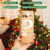 Picture of Coolife Initial Glass Cup, Monogrammed Gifts for Women, 16 oz Glass Cups w/Lids Straws, Iced Coffee, Smoothie Beer Glass Tumbler w/Straw Lid, Personalized Christmas, Birthday Gifts for Her Mom Friend