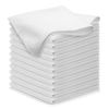 Picture of USANOOKS Microfiber Cleaning Cloth - White - 12Pcs (12.5x12.5 inch) High Performance - 1200 Washes, Ultra Absorbent Car Towel Traps Grime & Liquid for Streak-Free Mirror Shine - Car Washing Cloth