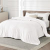Picture of Bedsure Fleece Blanket California King White - Lightweight Plush Fuzzy Cozy Soft Bed Blanket, 102x96 inches