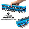 Picture of NEIKO 03972A Magnetic Socket Holder, 3/8” Drive, 1/4” to 1” SAE, Shallow & Deep Sockets Tray, Standard Socket Set Organizer, Socket Organizers for Toolboxes Trays, Scratch Free, High Visibility