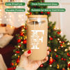 Picture of Coolife Initial Glass Cup, Monogrammed Gifts for Women, 16 oz Glass Cups w/Lids Straws, Iced Coffee, Smoothie Beer Glass Tumbler w/Straw Lid, Personalized Christmas, Birthday Gifts for Her Mom Friend