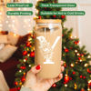 Picture of Coolife Initial Glass Cup, Monogrammed Gifts for Women, 16 oz Glass Cups w/Lids Straws, Iced Coffee, Smoothie Beer Glass Tumbler w/Straw Lid, Personalized Christmas, Birthday Gifts for Her Mom Friend