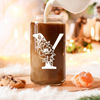 Picture of Coolife Initial Glass Cup, Monogrammed Gifts for Women, 16 oz Glass Cups w/Lids Straws, Iced Coffee, Smoothie Beer Glass Tumbler w/Straw Lid, Personalized Christmas, Birthday Gifts for Her Mom Friend