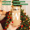 Picture of Coolife Initial Glass Cup, Monogrammed Gifts for Women, 16 oz Glass Cups w/Lids Straws, Iced Coffee, Smoothie Beer Glass Tumbler w/Straw Lid, Personalized Christmas, Birthday Gifts for Her Mom Friend