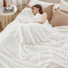Picture of Bedsure Full Size Blanket for Bed - GentleSoft Cozy Soft Blankets for Women, Cute Large Fleece Throws for Girls, Off White, 84x90 Inches