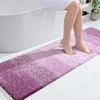 Picture of OLANLY Bathroom Rug Mat 59x17, Extra Soft and Absorbent Microfiber Bath Rugs, Non-Slip Plush Shaggy Bath Carpet, Machine Wash Dry, Bath Mats for Bathroom Floor, Tub and Shower, Pinkish-Purple