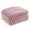 Picture of Bedsure Pink Fleece Blanket for Couch - GentleSoft Cozy Soft Blankets for Women, Cute Small Throws for Girls, 50x60 Inches