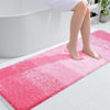 Picture of OLANLY Bathroom Rug Mat 59x20, Extra Soft and Absorbent Microfiber Bath Rugs, Non-Slip Plush Shaggy Bath Carpet Runner, Machine Wash Dry, Bath Mats for Bathroom Floor, Tub and Shower, Pink