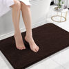 Picture of OLANLY Bathroom Rugs 24x16, Extra Soft Absorbent Chenille Bath Rugs, Rubber Backing Quick Dry, Machine Washable Bath Mats for Bathroom Floor, Tub and Shower, Home Decor Accessories, Brown