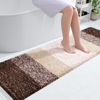 Picture of OLANLY Bathroom Rug Mat 59x17, Extra Soft and Absorbent Microfiber Bath Rugs, Non-Slip Plush Shaggy Bath Carpet, Machine Wash Dry, Bath Mats for Bathroom Floor, Tub and Shower, Brown
