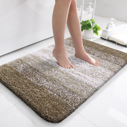 Picture of OLANLY Bathroom Rugs Mat 36x24, Extra Soft Absorbent Microfiber Bath Rugs, Rubber Backing, Quick Dry, Machine Washable Bath Mats for Bathroom Floor, Tub, Shower and Home Decor Accessories, Coffee