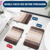 Picture of OLANLY Bathroom Rug Mat 47x17, Extra Soft and Absorbent Microfiber Bath Rugs, Non-Slip Plush Shaggy Bath Carpet Runner, Machine Wash Dry, Bath Mats for Bathroom Floor, Tub and Shower, Brown