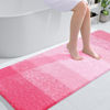 Picture of OLANLY Bathroom Rug Mat 59x24, Extra Soft and Absorbent Microfiber Bath Rugs, Non-Slip Plush Shaggy Bath Carpet Runner, Machine Wash Dry, Bath Mats for Bathroom Floor, Tub and Shower, Pink