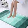 Picture of OLANLY Bathroom Rug Mat 44x24, Extra Soft and Absorbent Microfiber Bath Rugs, Non-Slip Plush Shaggy Bath Carpet, Machine Wash Dry, Bath Mats for Bathroom Floor, Tub and Shower, Blackish Green