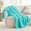 Picture of Bedsure Blue Fog Fleece Blanket for Couch - GentleSoft Cozy Soft Blankets for Women, Cute Small Throws for Girls, 50x60 Inches