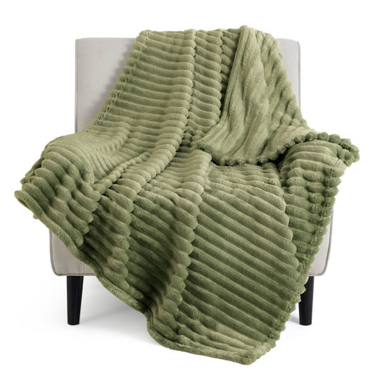 Picture of Bedsure Cypress Fleece Throw Blanket for Couch - GentleSoft Cozy Soft Blankets for Women, Cute Small Throws for Girls, 50x60 Inches