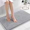Picture of OLANLY Bathroom Rugs 24x16, Extra Soft Absorbent Chenille Bath Rugs, Rubber Backing Quick Dry, Machine Washable Bath Mats for Bathroom Floor, Tub and Shower, Home Decor Accessories, Light Grey
