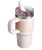 Picture of Stanley Quencher ProTour Flip Straw Tumbler with Leakproof Lid 14 oz | Built-In Straw & Handle | Cupholder Compatible for Travel | Insulated Stainless Steel Cup | BPA-Free | Rose Quartz Fade