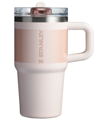 Picture of Stanley Quencher ProTour Flip Straw Tumbler with Leakproof Lid 20 oz | Built-In Straw & Handle | Cupholder Compatible for Travel | Insulated Stainless Steel Cup | BPA-Free | Rose Quartz Fade