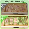 Picture of Vtopmart 25 PCS Plastic Drawer Organizers Set, 4-Size Versatile Bathroom and Vanity Drawer Organizer Trays, Storage Bins for Makeup, Bedroom, Kitchen Gadgets Utensils and Office