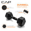 Picture of CAP Barbell 8 LB Coated Hex Dumbbell Pair with Black Handle