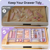 Picture of Vtopmart 25 PCS Plastic Drawer Organizers Set, 4-Size Versatile Bathroom and Vanity Drawer Organizer Trays, Storage Bins for Makeup, Bedroom, Kitchen Gadgets Utensils and Office