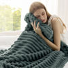 Picture of Bedsure Mallard Green Fleece Blanket for Couch - GentleSoft Cozy Soft Blankets for Women, Cute Small Throws for Girls, 50x60 Inches