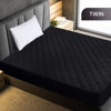 Picture of Utopia Bedding Quilted Fitted Mattress Pad (Twin), Elastic Fitted Mattress Protector, Mattress Cover Stretches up to 16 Inches Deep, Machine Washable Mattress Topper (Black)