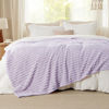 Picture of Bedsure Lavender Fog Fleece Blanket for Couch - GentleSoft Cozy Soft Blankets for Women, Cute Small Throws for Girls, 90x90 Inches