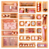Picture of Vtopmart 25 PCS Plastic Drawer Organizers Set, 4-Size Versatile Bathroom and Vanity Drawer Organizer Trays, Storage Bins for Makeup, Bedroom, Kitchen Gadgets Utensils and Office