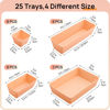 Picture of Vtopmart 25 PCS Plastic Drawer Organizers Set, 4-Size Versatile Bathroom and Vanity Drawer Organizer Trays, Storage Bins for Makeup, Bedroom, Kitchen Gadgets Utensils and Office