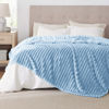 Picture of Bedsure Blue Fleece Blanket for Couch - GentleSoft Cozy Soft Blankets for Women, Cute Small Throws for Girls, Light Blue, 108x90 Inches