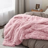 Picture of Bedsure Soft Pink Blankets Queen Size for Bed, Fluffy Fuzzy Blankets for Full Queen Bed, Cozy Plush Sherpa Fleece Faux Fur Blanket for Winter, Thick Warm Blanket Gifts for Women, Girls, 90x90