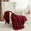 Picture of Bedsure Deep Red Blanket for Couch - GentleSoft Cozy Soft Blankets for Women, Cute Small Throws for Girls, 50x60 Inches