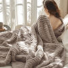 Picture of Bedsure Mocha Meringue Fleece Blanket for Couch - GentleSoft Cozy Soft Blankets for Women, Cute Small Throws for Girls, 60x80 Inches